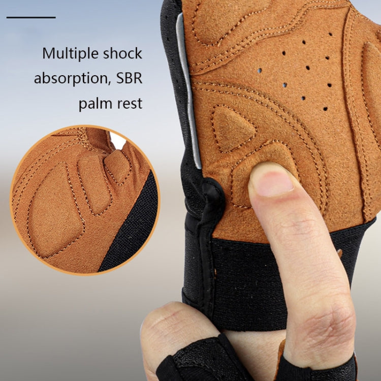 WEST BIKING YP0211196 Half-Finger Shock-Absorbing Anti-Skid Motorcycle Bike Gloves Riding Equipment, Size: M(Black Yellow) - free shipping - PMC TechLife - Order now!