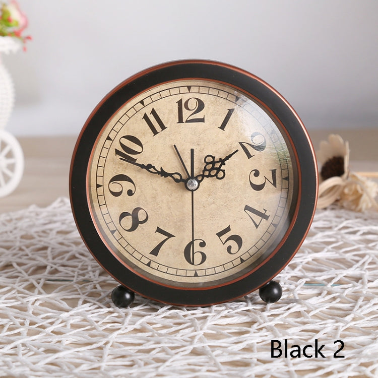 G51 Personality Retro Alarm Clock Bed Mute Metal Student Alarm Clock, Colour: Black 2 - Novelty Clock by PMc TechLife | Online Shopping South Africa | PMc TechLife | Buy Now Pay Later Mobicred