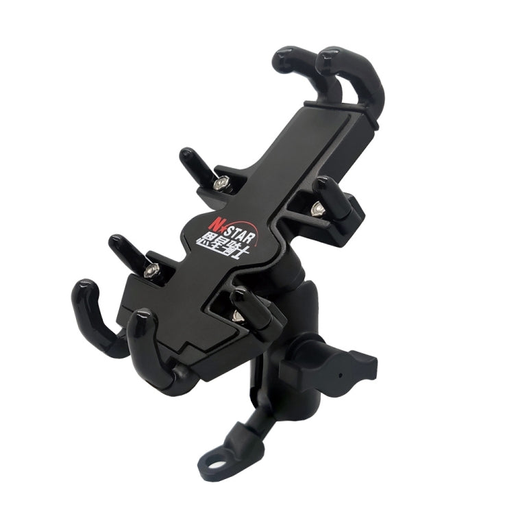 N-STAR NJN001 Motorcycle Bicycle Compatible Mobile Phone Bracket Aluminum Accessories Riding Equipment(With Crooked Ball Head) - free shipping - PMC TechLife - Order now!