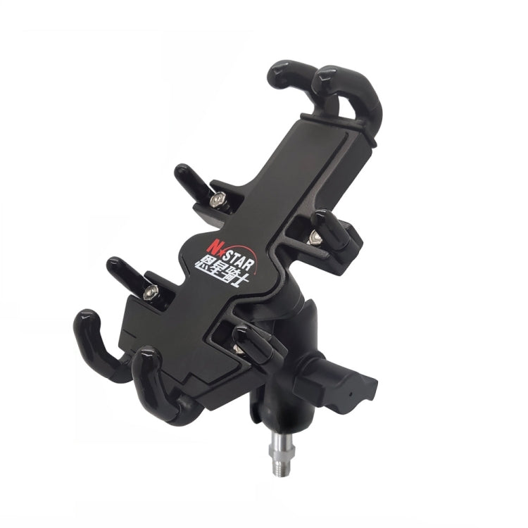 N-STAR NJN001 Motorcycle Bicycle Compatible Mobile Phone Bracket Aluminum Accessories Riding Equipment(With M10 Ball) - free shipping - PMC TechLife - Order now!