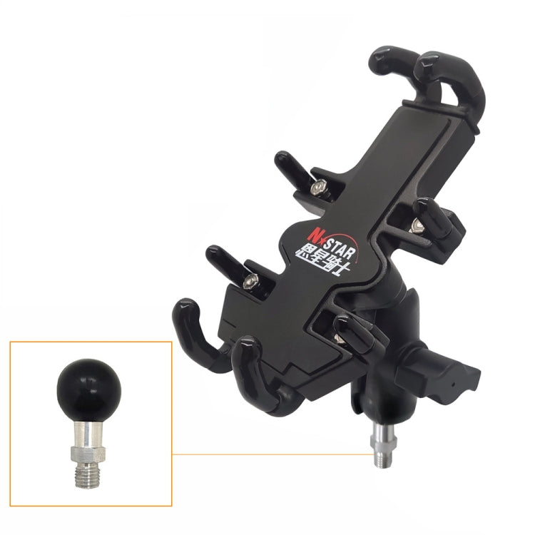 N-STAR NJN001 Motorcycle Bicycle Compatible Mobile Phone Bracket Aluminum Accessories Riding Equipment(With M10 Ball) - free shipping - PMC TechLife - Order now!