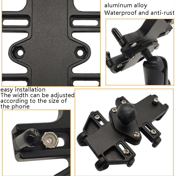 N-STAR NJN001 Motorcycle Bicycle Compatible Mobile Phone Bracket Aluminum Accessories Riding Equipment(With Hollow M8 Ball) - free shipping - PMC TechLife - Order now!