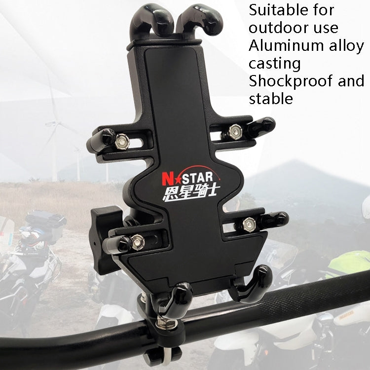 N-STAR NJN001 Motorcycle Bicycle Compatible Mobile Phone Bracket Aluminum Accessories Riding Equipment(With Expansion Head) - free shipping - PMC TechLife - Order now!