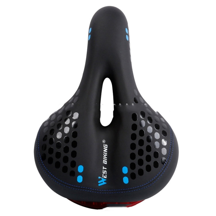 WEST BIKING YP0801083 Bicycle Taillight Thickened Soft And Comfortable Mountain Bike Seat Cushion(Black Blue) - free shipping - PMc TechLife - Order now!