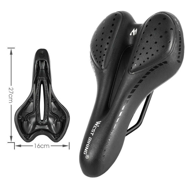 WEST BIKING YP0801086 Silicone Thickened Soft And Comfortable Bicycle Seat(Black) - free shipping - PMc TechLife - Order now!