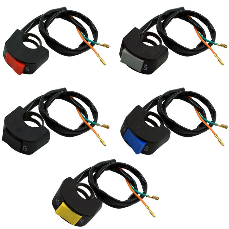5 PCS Motorcycle Handlebar Tap Switch LED Headlight Break Extinguishing Fire Double Flash Switch(Grey Button) - Electrical System by PMC TechLife | Online Shopping South Africa | PMC TechLife | Buy Now Pay Later Mobicred