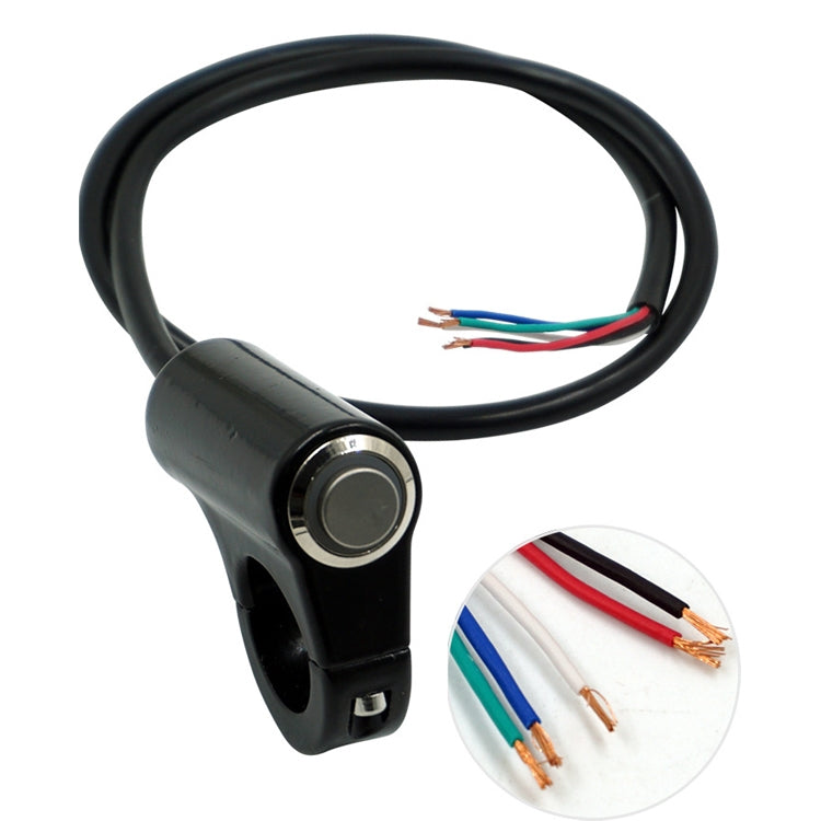 Motorcycle Electric Car Modified Accessories Faucet Handlebar Aluminum Alloy Speaker Large Light Shot Lamp Switch(Self-reset Flat Button 2 Line) - Electrical System by PMC TechLife | Online Shopping South Africa | PMC TechLife | Buy Now Pay Later Mobicred