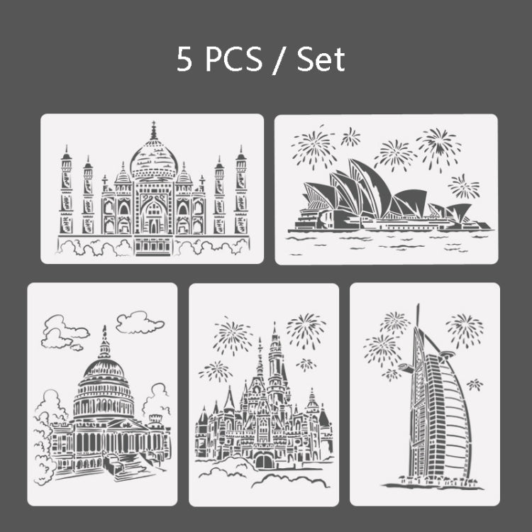 Sailing Line(5pcs / Set) Construction Series Painting Template Theme City A4 Label Template - Art Supplies by PMC TechLife | Online Shopping South Africa | PMC TechLife | Buy Now Pay Later Mobicred
