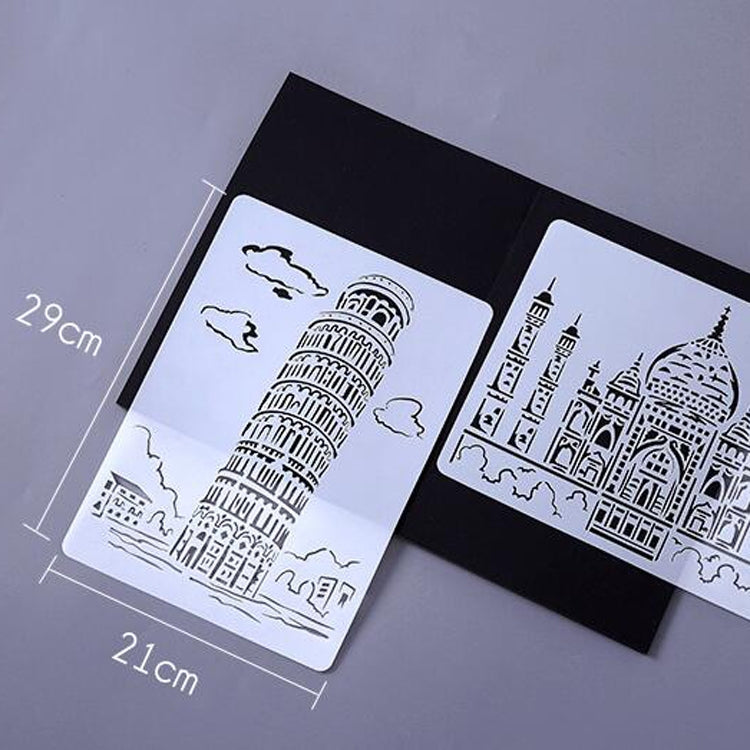 7 Castle Construction Series Painting Template Theme City A4 Label Template - Art Supplies by PMC TechLife | Online Shopping South Africa | PMC TechLife | Buy Now Pay Later Mobicred