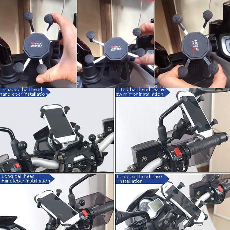 N-STAR N002 Motorcycle Bicycle Mobile Phone Bracket Riding Equipment(Small L Head) - free shipping - PMC TechLife - Order now!