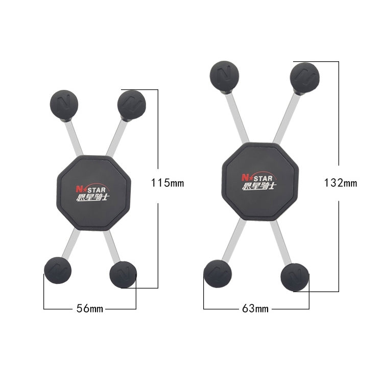 N-STAR N002 Motorcycle Bicycle Mobile Phone Bracket Riding Equipment(Small Tilted Head) - Holders by N-STAR | Online Shopping South Africa | PMC TechLife | Buy Now Pay Later Mobicred