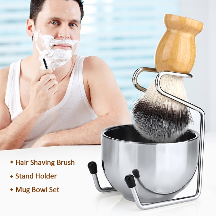 B3004 3 Pcs/Set Men Styling Tools Nylon Beard Brush Rack Foam Bowl(3 Pcs/Set) - free shipping - PMC TechLife - Order now!