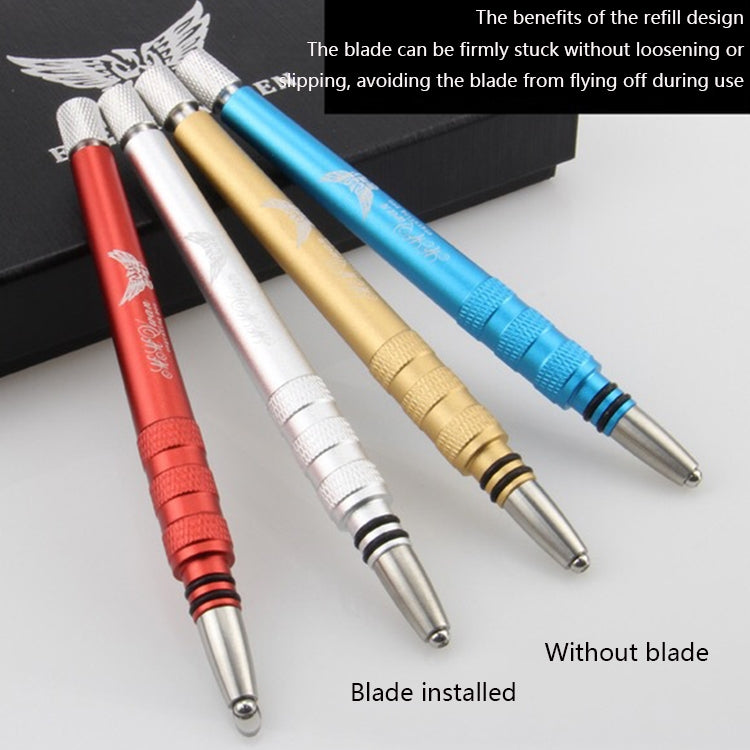 MM VWAN Magic Hairdressing Eyebrow Trimming Engraving Pen Scoring Stainless Steel Razor(Golden) - free shipping - PMC TechLife - Order now!