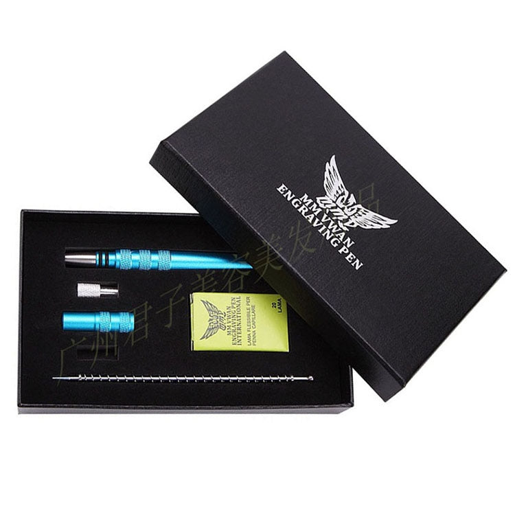 MM VWAN Magic Hairdressing Eyebrow Trimming Engraving Pen Scoring Stainless Steel Razor(Golden) - free shipping - PMC TechLife - Order now!