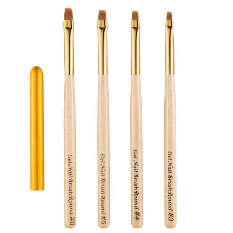 Nail Art Pen Nail Round Head Phototherapy Pen Painted Pen Brush Beauty Brush(Number 4) - free shipping - PMC Jewellery - Order now!