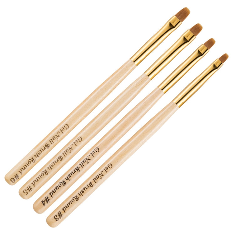 Nail Art Pen Nail Round Head Phototherapy Pen Painted Pen Brush Beauty Brush(Number 4) - free shipping - PMC Jewellery - Order now!