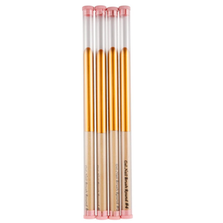 Nail Art Pen Nail Round Head Phototherapy Pen Painted Pen Brush Beauty Brush(Number 4) - free shipping - PMC Jewellery - Order now!