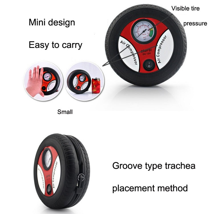 DC12V 12A Car Portable Air Pump Electric Car Tire Pump, Specification��� 25-cylinder Tire Inflatable Pump - Inflatable Pump by PMC TechLife | Online Shopping South Africa | PMC TechLife