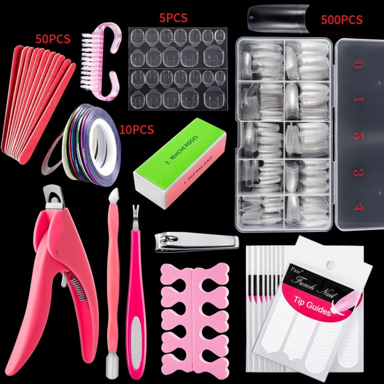 Manicure Tool  Set Fingernails Word Cut Set, Specification: Transparent French Large Set - free shipping - PMC Jewellery - Order now!
