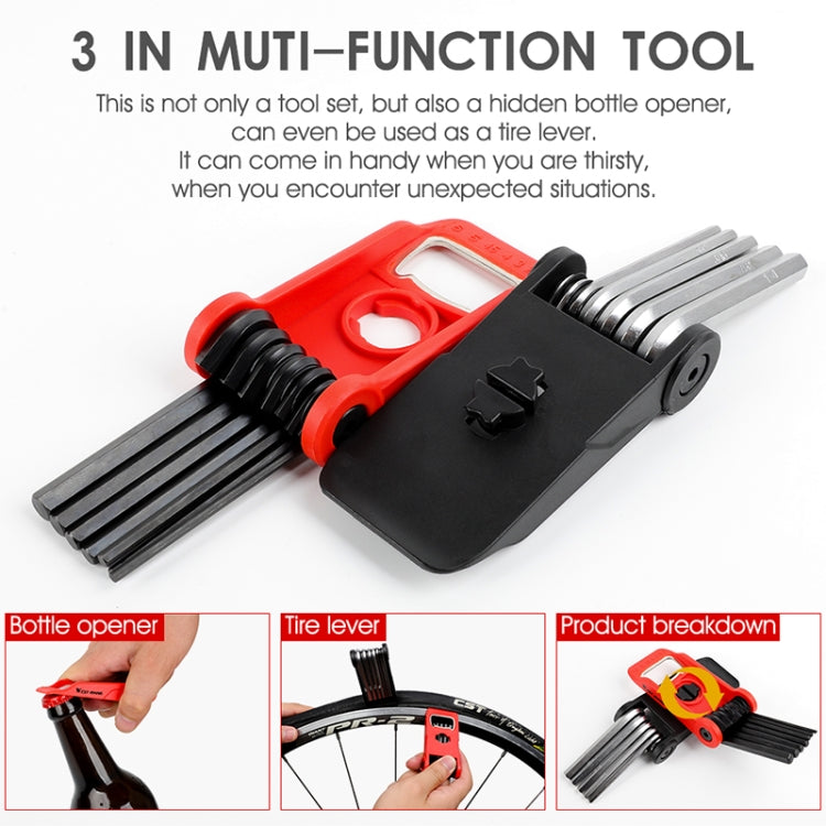 West Biking 16 In 1 Bicycle Repair Tool Multi-Function Wrench Hex Tool Riding Equipment(Black Yellow) - Maintenance tools by West Biking | Online Shopping South Africa | PMc TechLife | Buy Now Pay Later Mobicred