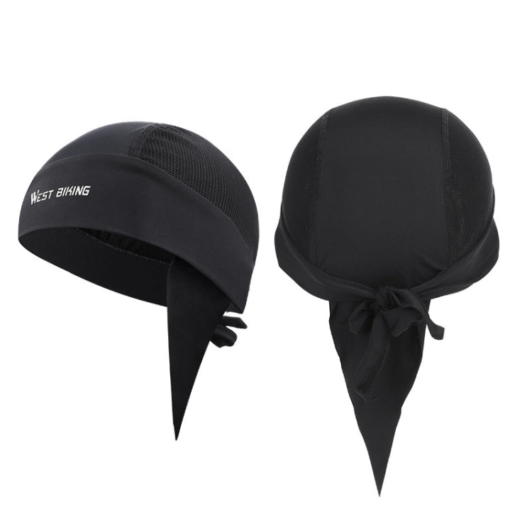 West Biking Summer Ice Silk Pirate Cap Riding Cap Men And Women  Outdoor Windproof Sunscreen Headgear, Size: Free Size(Triangle Towel Black) - free shipping - PMC TechLife - Order now!