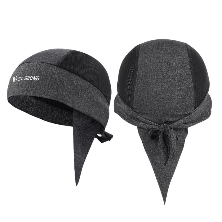 West Biking Summer Ice Silk Pirate Cap Riding Cap Men And Women  Outdoor Windproof Sunscreen Headgear, Size: Free Size(Triangle Towel Gray) - free shipping - PMC TechLife - Order now!