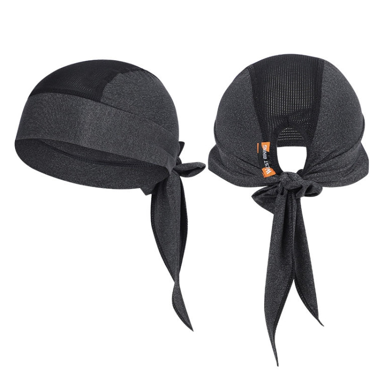 West Biking Summer Ice Silk Pirate Cap Riding Cap Men And Women  Outdoor Windproof Sunscreen Headgear, Size: Free Size(Tying Rope Gray) - free shipping - PMC TechLife - Order now!