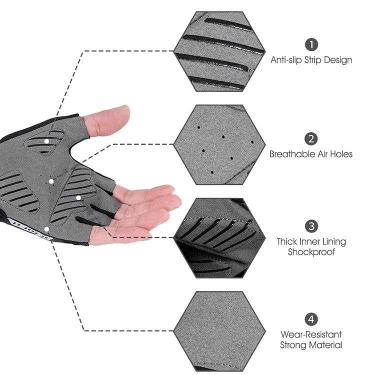WEST BIKING YP0211210 Mountain Cycling Gloves Half Finger Breathable Anti-Slip Gloves Riding Equipment, Size: M(Pink) - Cycling Gloves by WEST BIKING | Online Shopping South Africa | PMC TechLife | Buy Now Pay Later Mobicred