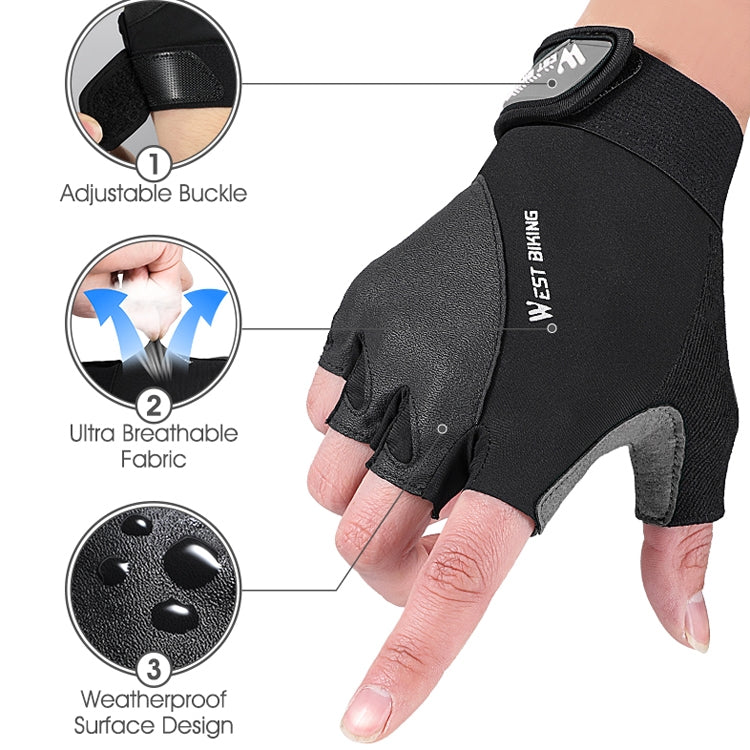 WEST BIKING YP0211210 Mountain Cycling Gloves Half Finger Breathable Anti-Slip Gloves Riding Equipment, Size: M(Pink) - Cycling Gloves by WEST BIKING | Online Shopping South Africa | PMC TechLife | Buy Now Pay Later Mobicred