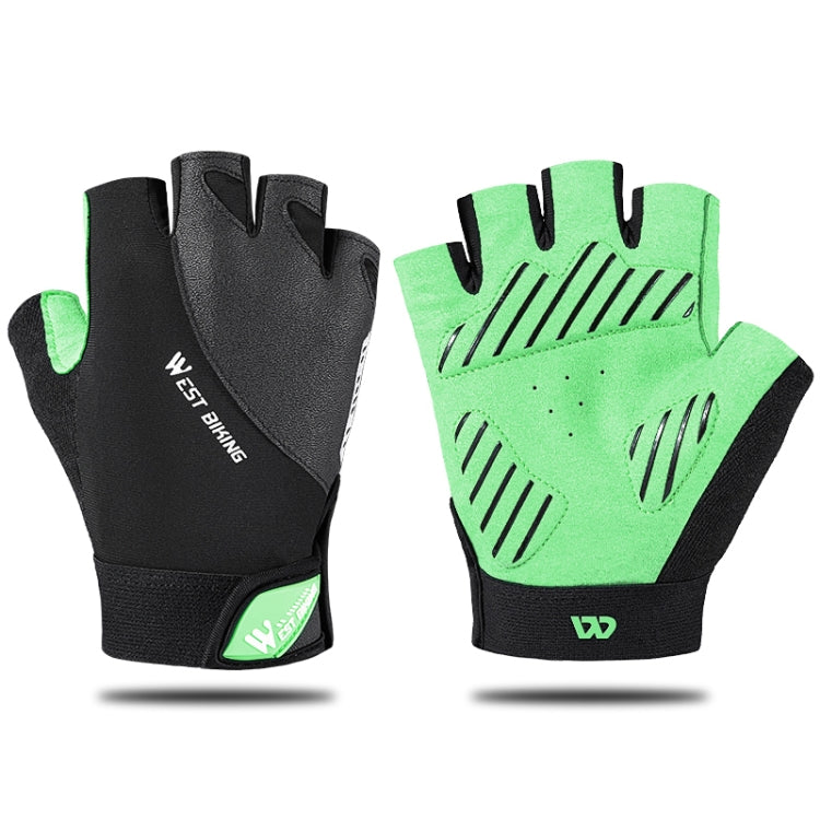 WEST BIKING YP0211210 Mountain Cycling Gloves Half Finger Breathable Anti-Slip Gloves Riding Equipment, Size: XL(Light Green) - Cycling Gloves by WEST BIKING | Online Shopping South Africa | PMC TechLife | Buy Now Pay Later Mobicred