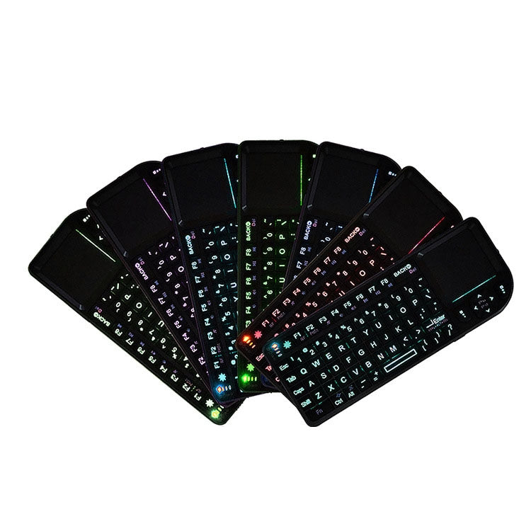 A8 Mini Wireless Mouse And Keyboard With Laser Touchpad Keyboard, Colour: English Colorful Backlight - Laser Keyboard by PMC Jewellery | Online Shopping South Africa | PMC Jewellery | Buy Now Pay Later Mobicred