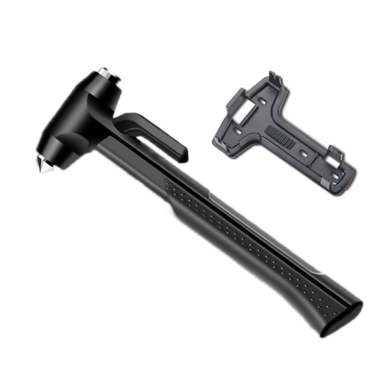 Car Safety Life-Saving Hammer Car Emergency Multifunctional Window Breaker, Colour: Deluxed Black With Fixed Rack - Emergency Hammer by PMC TechLife | Online Shopping South Africa | PMC TechLife | Buy Now Pay Later Mobicred