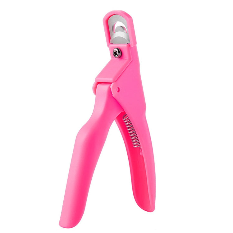 Nail Scissors U-Shaped Scissors DIY French Nail Fake Nail Scissors, Specification: Rose Red With Hood - free shipping - PMC Jewellery - Order now!