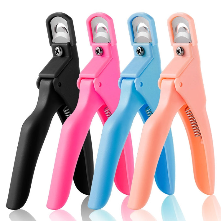 Nail Scissors U-Shaped Scissors DIY French Nail Fake Nail Scissors, Specification: Rose Red With Hood - free shipping - PMC Jewellery - Order now!
