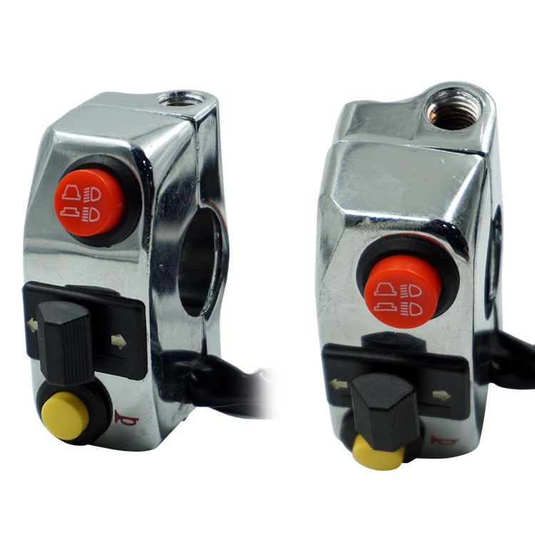 Motorcycle Modification Aluminum Alloy Handle Switch High Low Beam Light Turn Signal Horn Control Switch(Silver) - free shipping - PMC TechLife - Order now!