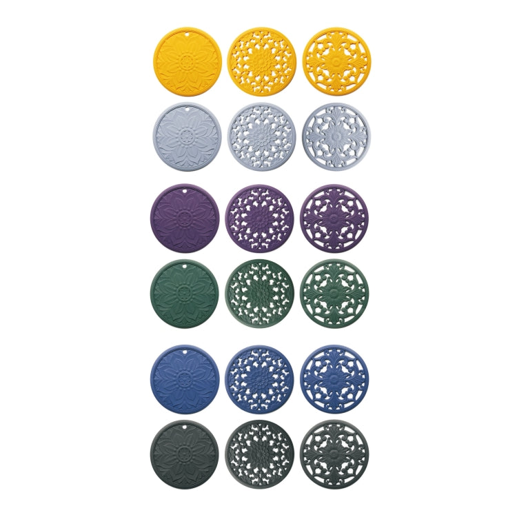 3 in 1 Hollow Flower Silicone Heat Insulation Pad Anti-Scalding Pot Bowl Pad Set(Black) - Insulation by PMC TechLife | Online Shopping South Africa | PMC TechLife