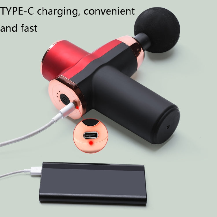 12V Mini Fascia Gun  Electrical Muscle Relax Massage Gun(Black Red) - free shipping - PMC TechLife - Order now!