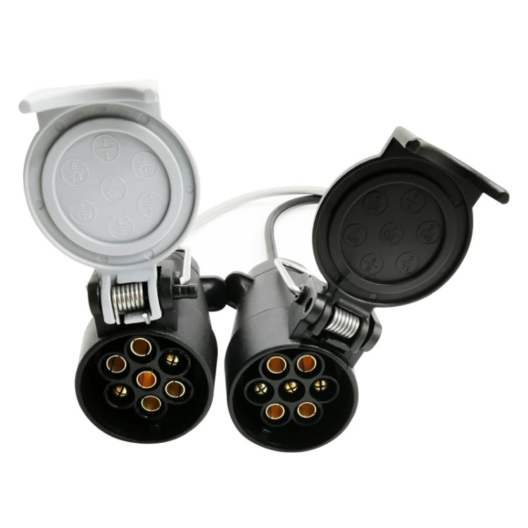 VC1014 13P Transfer Double 7P Trailer Connector Cable Car Plug Socket Conversion Plug EU Plug - Terminal connectors by PMC TechLife | Online Shopping South Africa | PMC TechLife | Buy Now Pay Later Mobicred