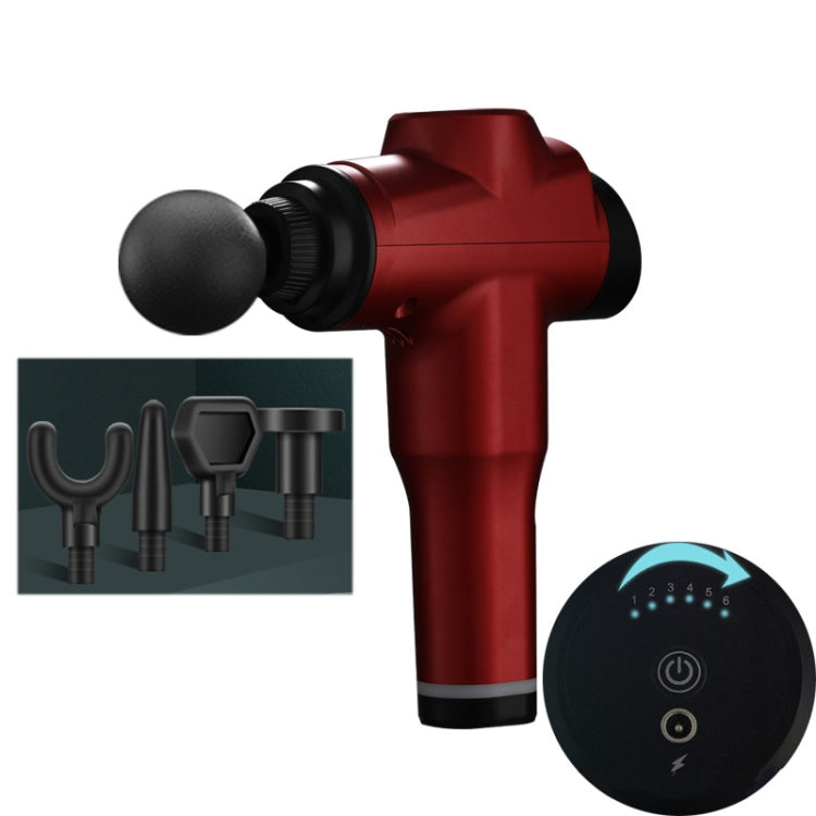 Muscles Relax Massager Portable Fitness Equipment Fascia Gun, Specification: 6206 6 Gears Red(US Plug) - free shipping - PMC TechLife - Order now!