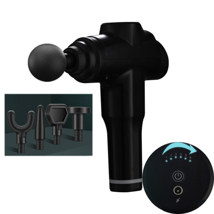 Muscles Relax Massager Portable Fitness Equipment Fascia Gun, Specification: 6206 6 Gears Black(US Plug) - free shipping - PMC TechLife - Order now!