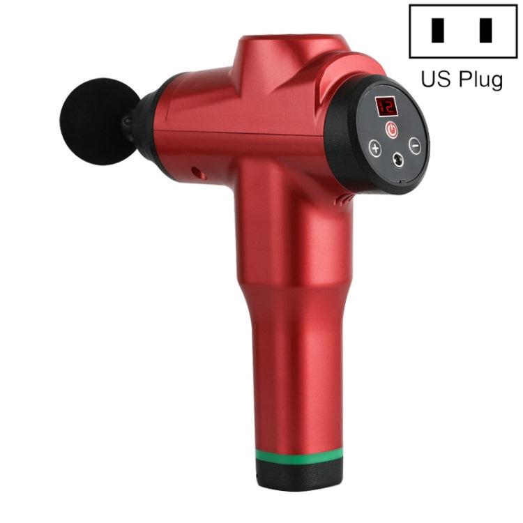 Muscles Relax Massager Portable Fitness Equipment Fascia Gun, Specification: 6212 12 Gears Red(US Plug) - free shipping - PMC TechLife - Order now!