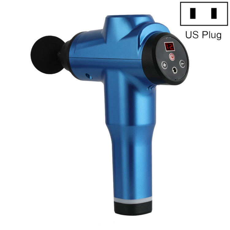 Muscles Relax Massager Portable Fitness Equipment Fascia Gun, Specification: 6212 12 Gears Blue(US Plug) - free shipping - PMC TechLife - Order now!
