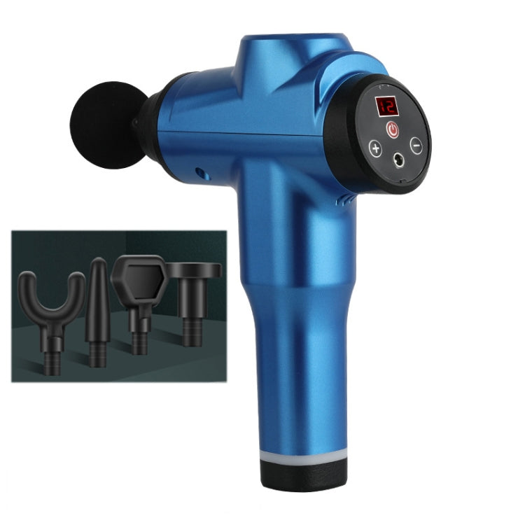Muscles Relax Massager Portable Fitness Equipment Fascia Gun, Specification: 6212 12 Gears Blue(US Plug) - free shipping - PMC TechLife - Order now!