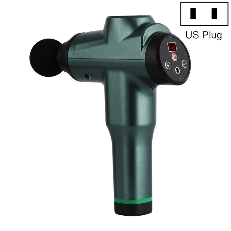 Muscles Relax Massager Portable Fitness Equipment Fascia Gun, Specification: 6212 12 Gears Green(US Plug) - free shipping - PMC TechLife - Order now!