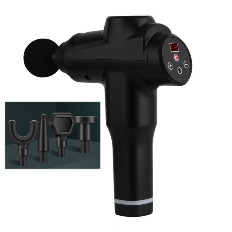 Muscles Relax Massager Portable Fitness Equipment Fascia Gun, Specification: 6212 12 Gears Black(UK Plug) - free shipping - PMC TechLife - Order now!