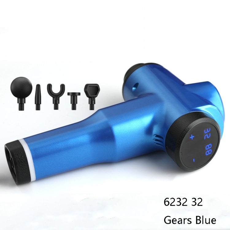 Muscles Relax Massager Portable Fitness Equipment Fascia Gun, Specification: 6232 32 Gears Blue(AU Plug) - free shipping - PMC TechLife - Order now!