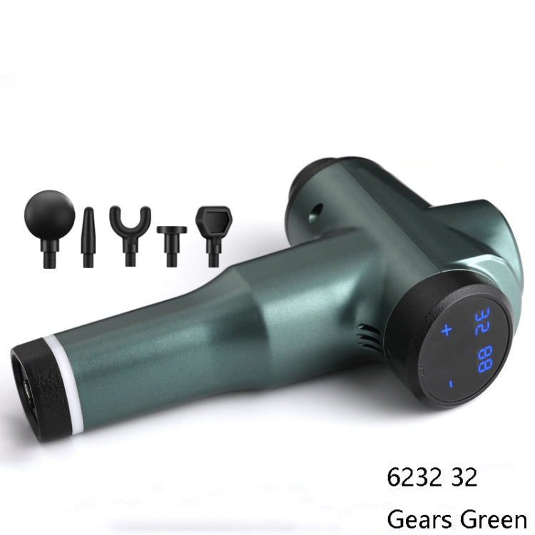 Muscles Relax Massager Portable Fitness Equipment Fascia Gun, Specification: 6232 32 Gears Green(AU Plug) - free shipping - PMC TechLife - Order now!