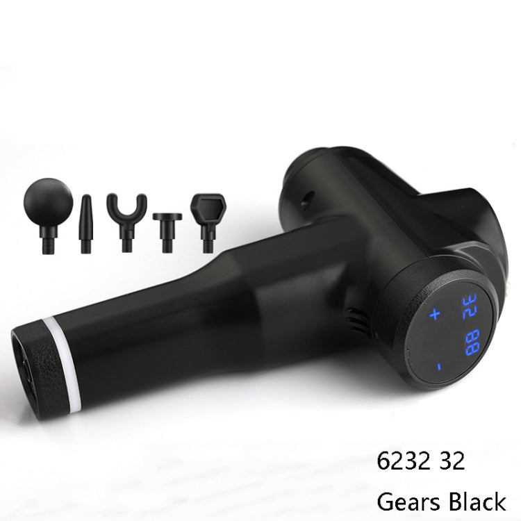 Muscles Relax Massager Portable Fitness Equipment Fascia Gun, Specification: 6232 32 Gears Black(EU Plug) - free shipping - PMC TechLife - Order now!