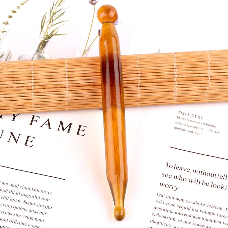 Resin Scraping Sheet Massage Facial Tendon Stick Beauty Salon Shave Board Acupuncture Pen, Color Classification: Amber Point Stick - free shipping - PMC TechLife - Order now!