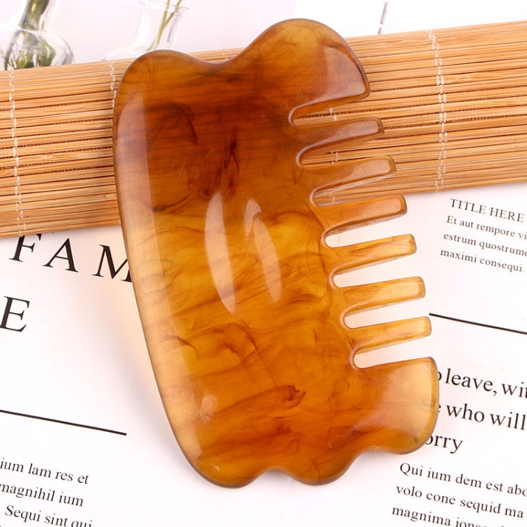 Resin Scraping Sheet Massage Facial Tendon Stick Beauty Salon Shave Board Acupuncture Pen, Color Classification: Amber Meridiary Comb - free shipping - PMC TechLife - Order now!